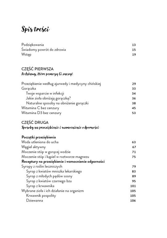 Naturalne metody na przeziębienie i wzmocnienie odporności spis treści 1