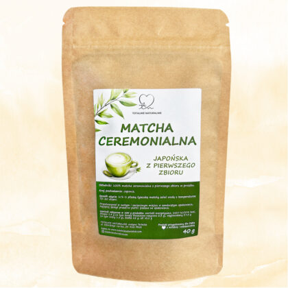 Matcha ceremonialna najwyższa jakość 100% z Japonii 40g z pierwszego zbioru bez goryczki eko bio