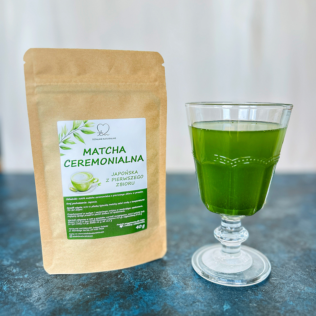 Matcha ceremonialna najwyższa jakość 100% z Japonii 40g z pierwszego zbioru bez goryczki eko bio